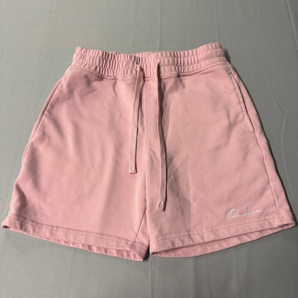 Ouber Womens Pink Sweat Shorts Medium Cotton Blend Drawstring Athletic Gym‎ Pink